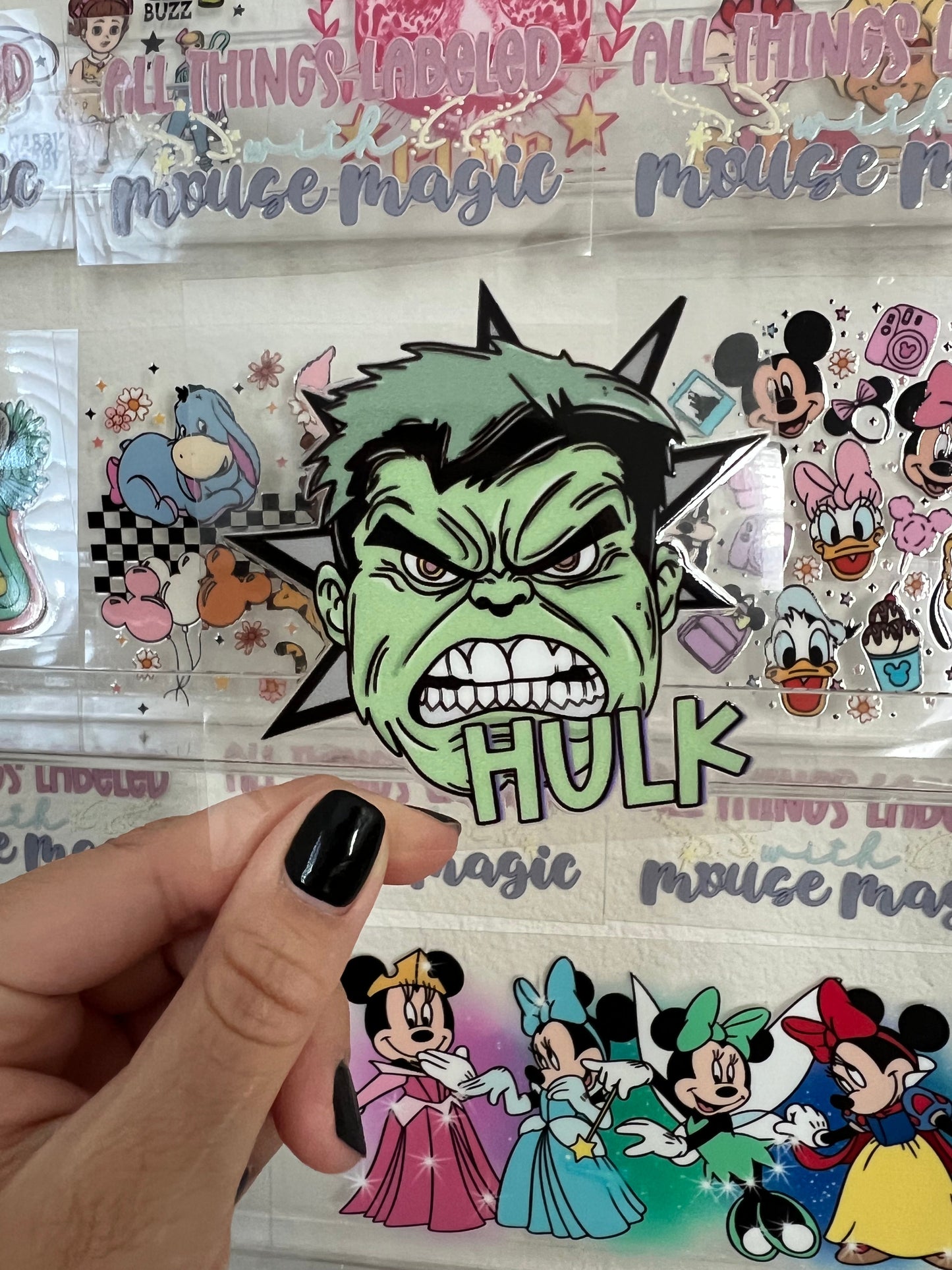 Hulk UV DTF Disney Inspired Decal Marvel Tumbler | Ready to Apply Avengers Car Window Wrap