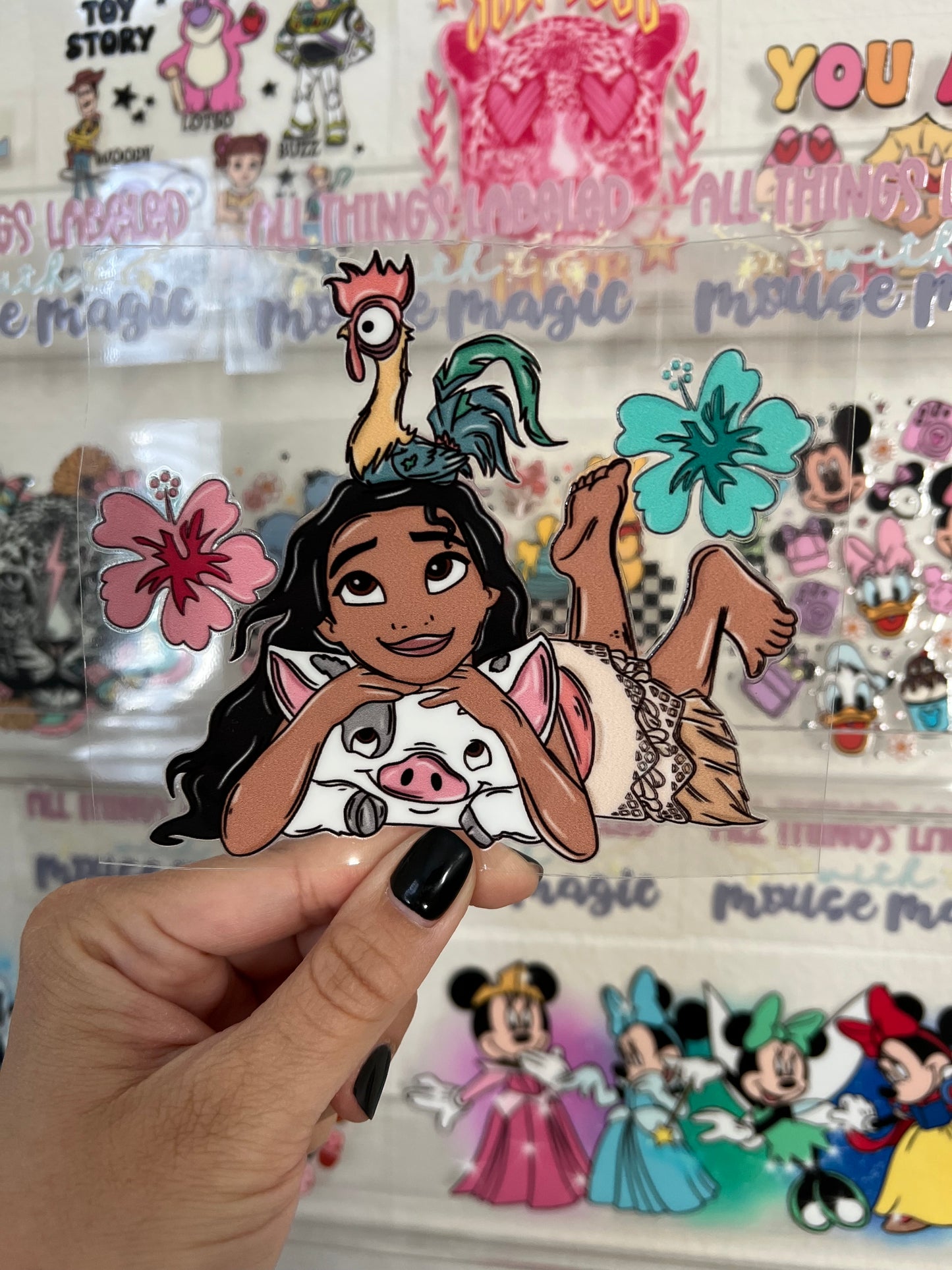 Ocean Princess UVDTF Decal Disney Princess Inspired Permanent Decal for Hard Surfaces Moana