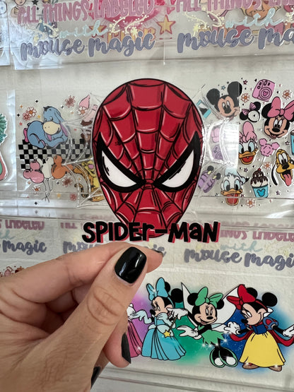 Spiderman UV DTF Disney Inspired Decal Marvel Tumbler | Ready to Apply Avengers Car Window Wrap