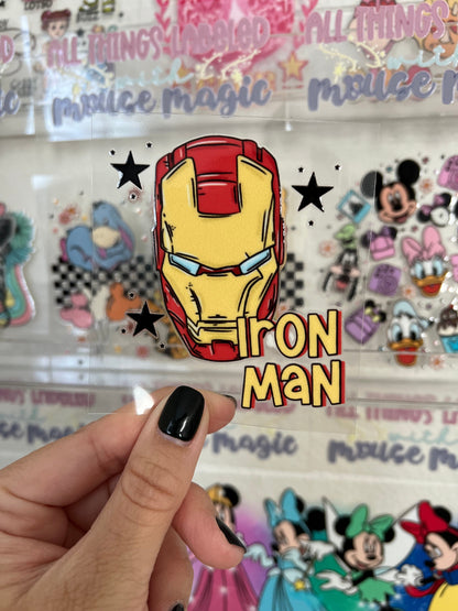 Iron Man UV DTF Disney Inspired Decal Marvel Tumbler | Ready to Apply Avengers Car Window Wrap