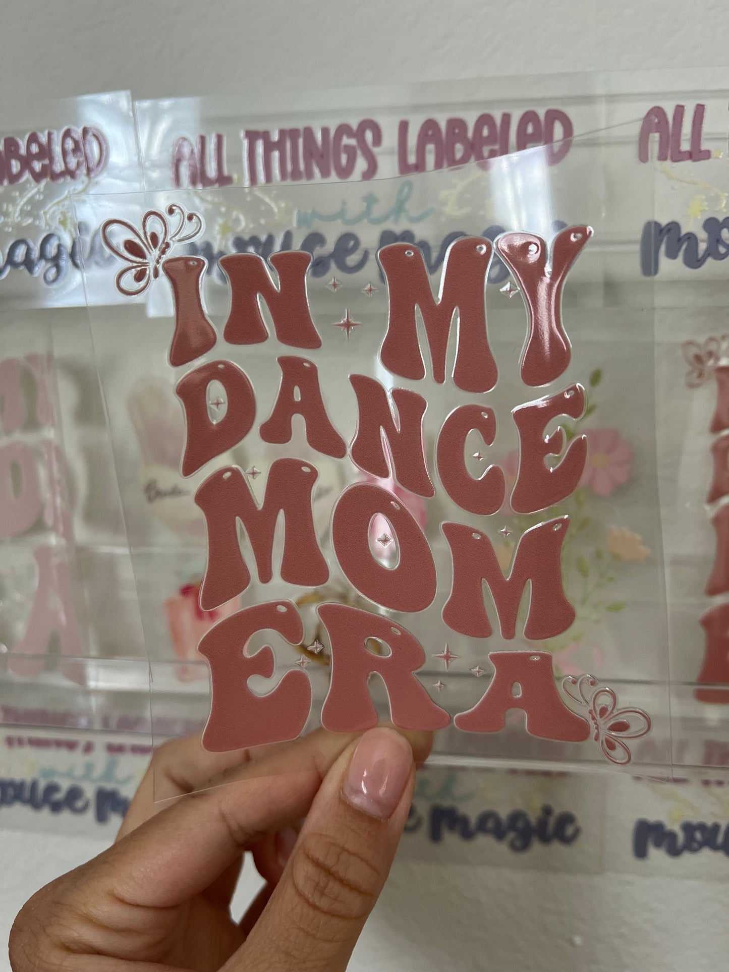 In My Dance Mom Era UV DTF Butterfly Dance Decal 16 oz Cup Wrap Ready to Apply Ballet Permanent Sports Sticker