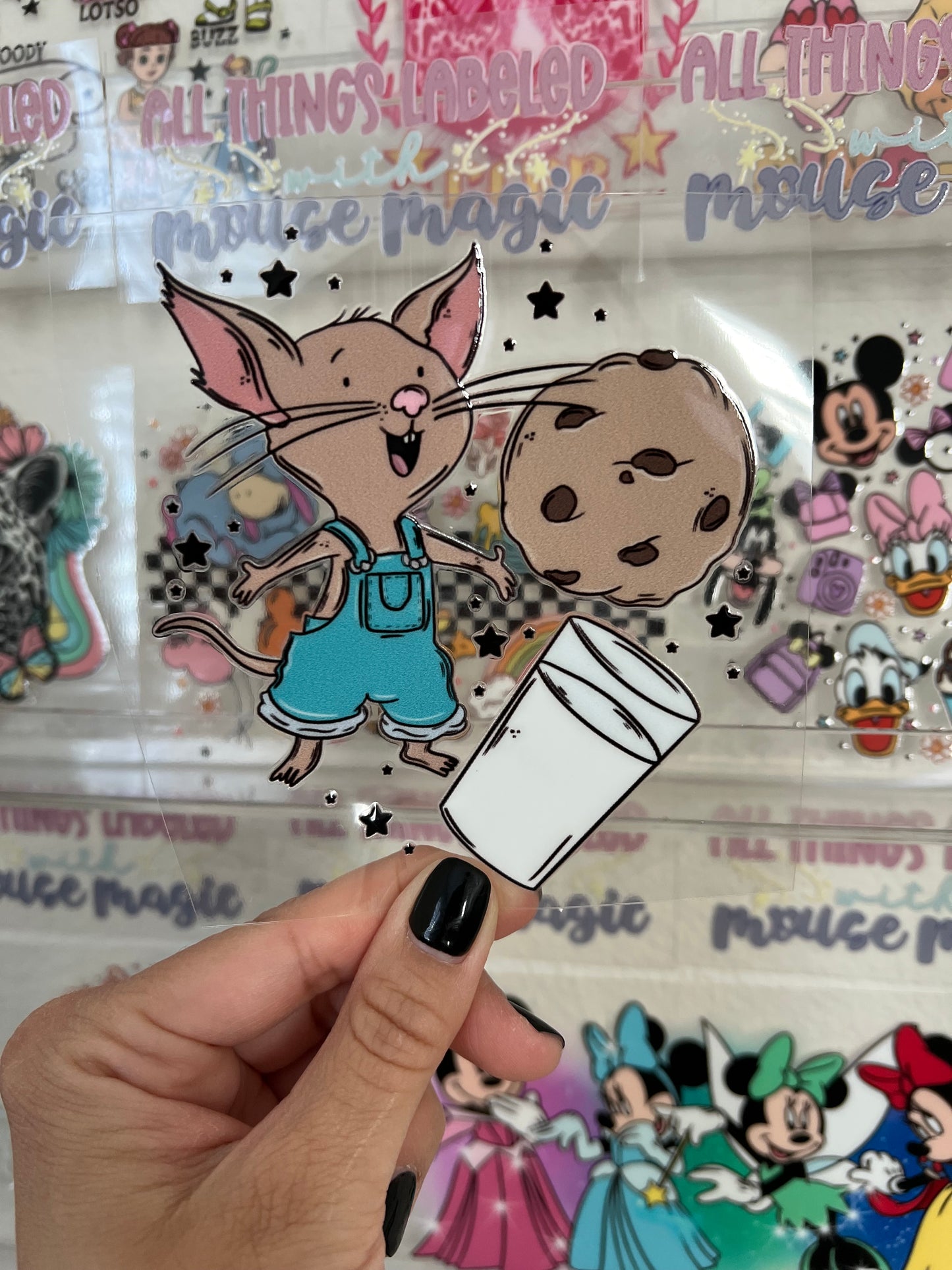 If You Give a Mouse UV DTF Decal a Cookie Sticker | Ready to Apply Kids Books Transfer for Smooth Hard Surfaces