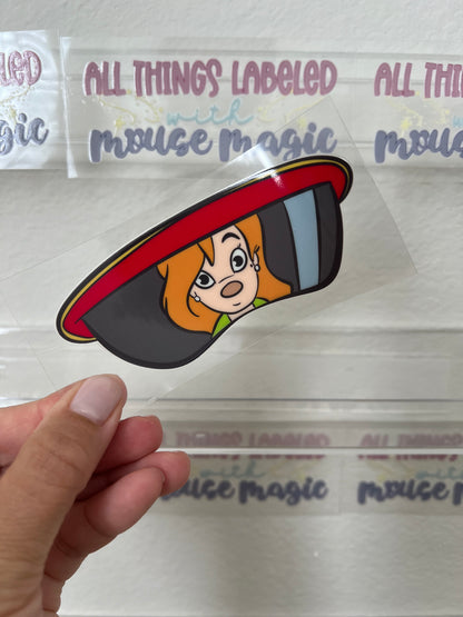 Roxanne UV DTF Extremely Goofy Movie Tumbler | Waterproof Permanent Decal for hard surfaces