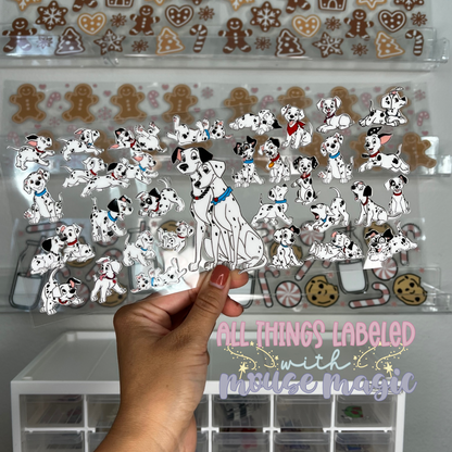 101 Puppies UV DTF 16 oz Cup Wrap | Permanent Decal For Hard Surfaces Waterproof Disney Inspired Sticker