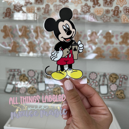 Fanny Pack & Tumbler Mouse UV Direct to Film Transfer Theme Park Bound Decal Disney Inspired Permanent Waterproof Sticker