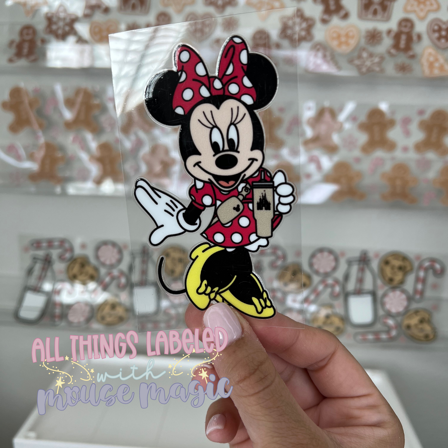 Fanny Pack & Tumbler Mouse UV Direct to Film Transfer Theme Park Bound Decal Disney Inspired Permanent Waterproof Sticker