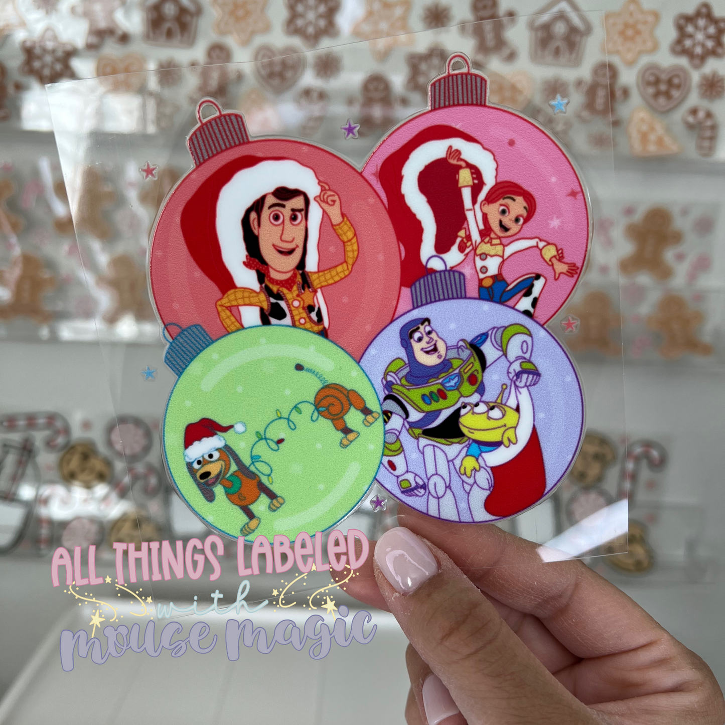 Toy Friends Ornaments UV DTF Decal Holiday Sticker | Ready to Apply Disney Inspired Libby  Cup Wrap