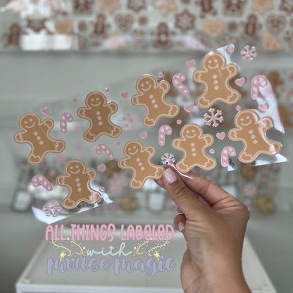 Christmas Cookies UV Direct to Film Pink Holiday 16oz Wrap Bundle | Permanent Ready to Apply