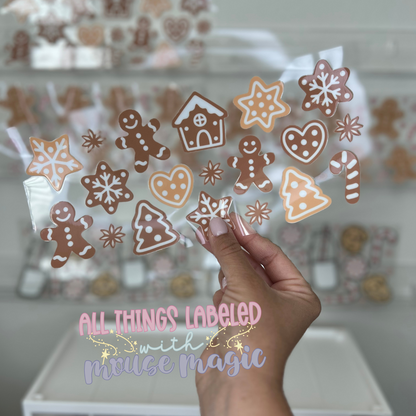 Christmas Cookies UV Direct to Film Pink Holiday 16oz Wrap Bundle | Permanent Ready to Apply