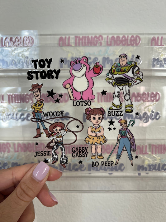 Toy Story Characters with Names Disney Inspired UV DTF Lotso Gabby Gabby Permanent Stickers | 16oz Libby Cup Wrap